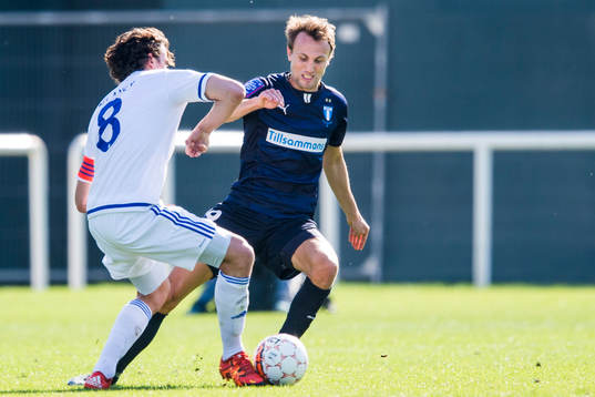 FC Köpenhamns Thomas Delaney och Malmö FFs Magnus Wolff