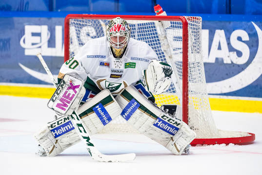 Färjestads målvakt Lars Haugen