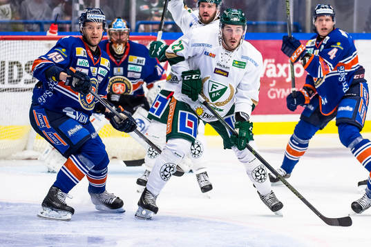 Växjös Ilkka Heikkinen och Färjestads John Persson