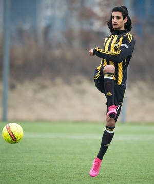 IFK Hässleholms Ameer Naseer i träningsmatchen mellan IFK