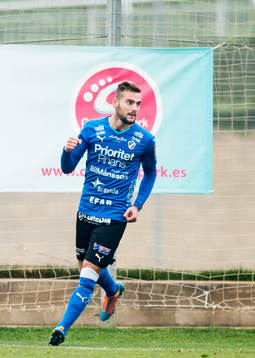 Halmstads Jonathan Svedberg jublar