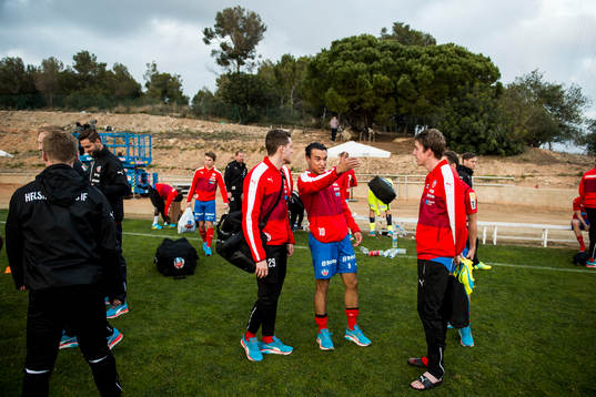 Helsingborgs Jesper Björkman, Matthew Rusike och Adam