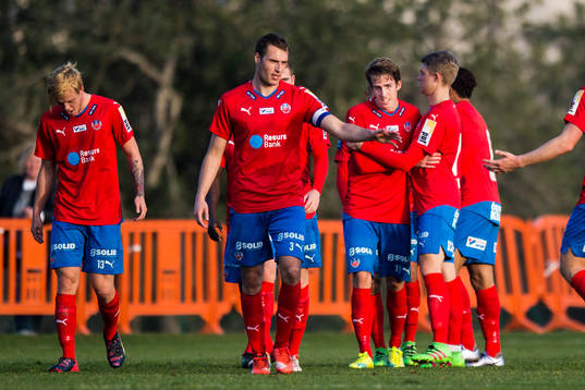 Helsingborgs spelare jublar