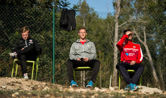 Helsingborgs Andreas Landgren, Peter Larsson och Mikael