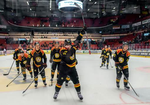 Brynäs Marc Zanetti jublar med lagkamraterna