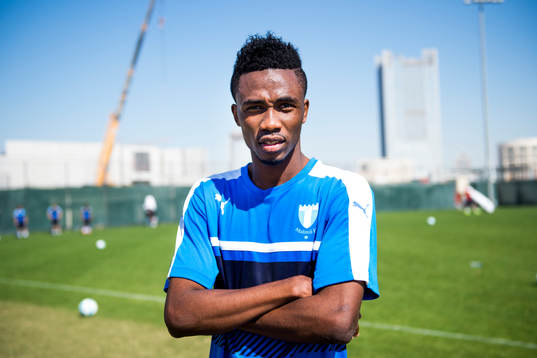 Malmö FFs provspelare Samuel Tetteh