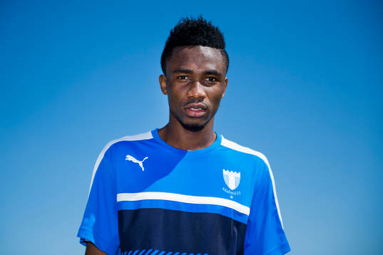 Malmö FFs provspelare Samuel Tetteh