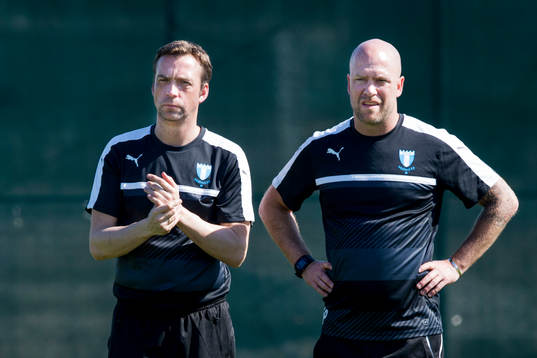 Malmö FFs tränare Allan Kuhn och assisterande tränare