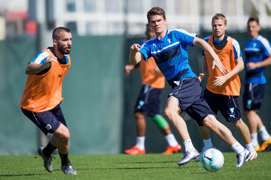 Malmö FFs Guillermo Molins och Vidar Örn Kjartansson