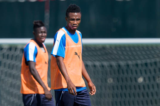 Malmö FFs provspelare Samuel Tetteh