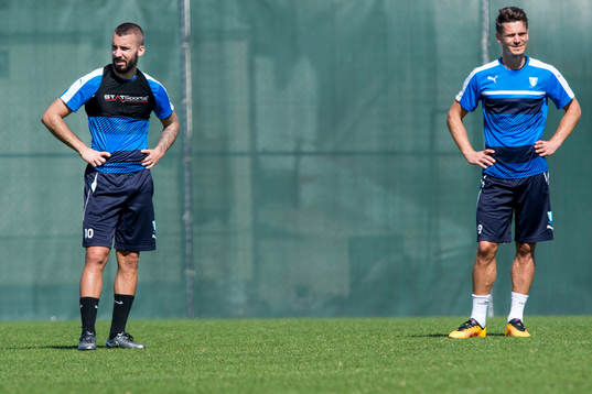 Malmö FFs Guillermo Molins och Markus Rosenberg