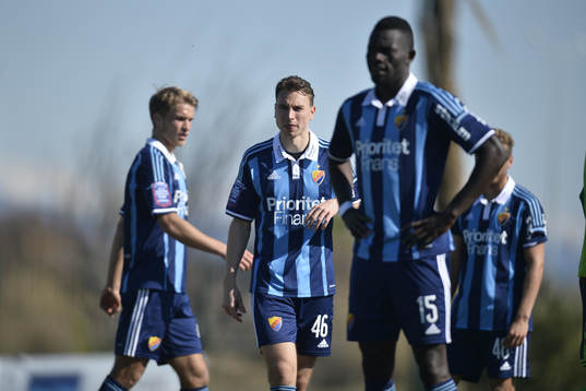 under en träningsmatch i fotboll mellan Djurgården och