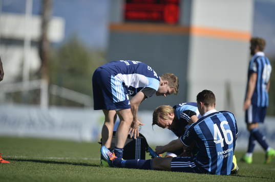 Djurgårdens Marcus Hansson blev skadad