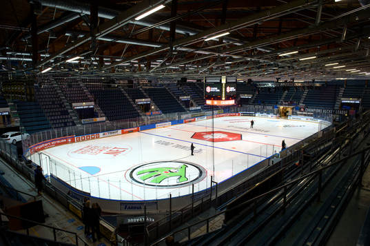 Interiör av Oulun Energia Arena