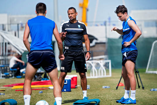 Malmö FFs Vladimir Rodic och Andreas Vindheim kör rehab