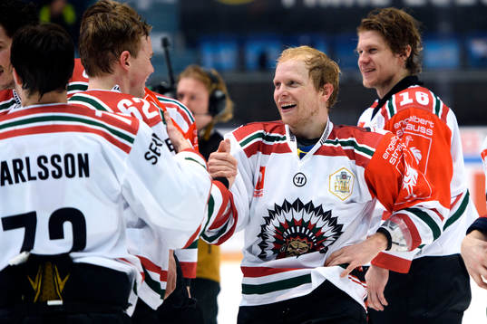 Frölundas Ryan Lasch jublar