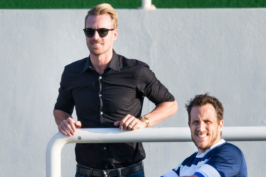 Christian "Chippen" Wilhelmsson och Tobias Hysén i samtal