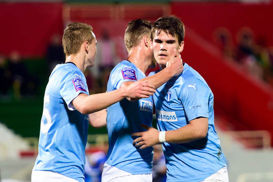 Malmö FFs Piotr Johansson, Markus Rosenberg och Vidar Örn
