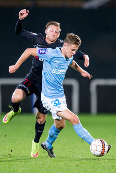 Midtjyllands Daniel Royer och Malmö FFs Mattias Svanberg
