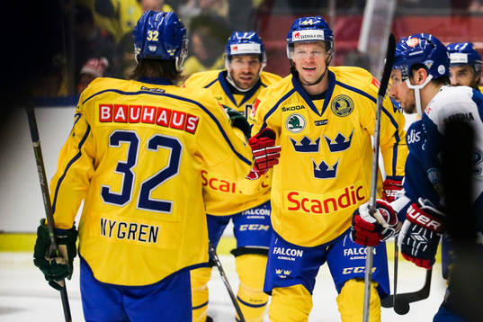 Sveriges Nicklas Danielsson jublar