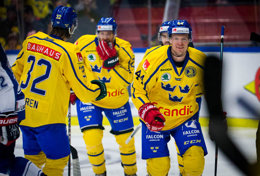 Sveriges Nicklas Danielsson gör 1-0