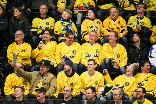 Sveriges supportrar i publiken