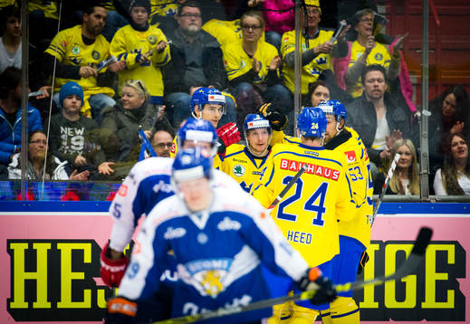 Sveriges Niclas Burström gör 2-0 och jublar med Johan