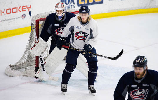 Målvakten Anton Forsberg och William Karlsson