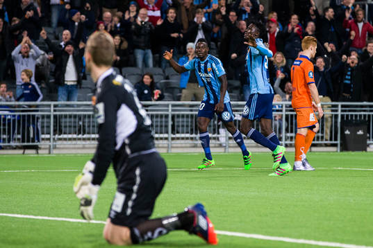 Djurgårdens Sam Johnson jublar