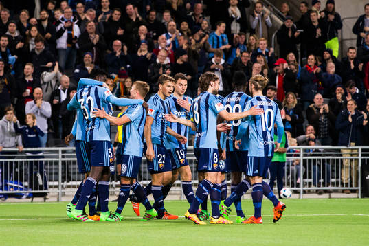 Djurgårdens spelare jublar