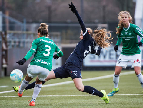 Rosengårds Hanna Persson mot Fortuna Hjørrings Tamires De