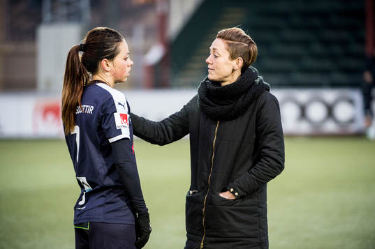 Rosengårds Sara Björk Gunnarsdottir och Therese Sjögran