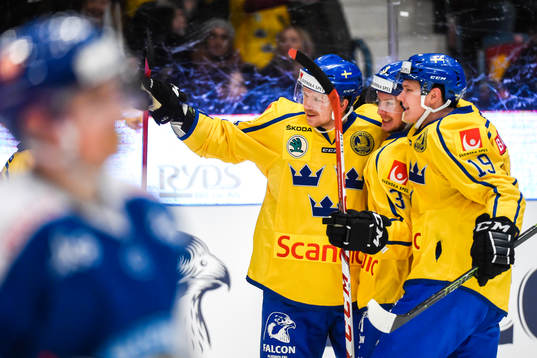 Sveriges Tim Heed jublar