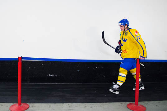 Sveriges Andre Petersson lämnar planen