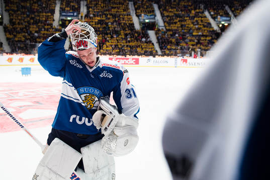 Finlands målvakt Juha Metsola