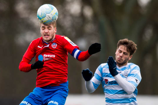 Helsingborgs Johan Mårtensson och Helsingörs Mikkel