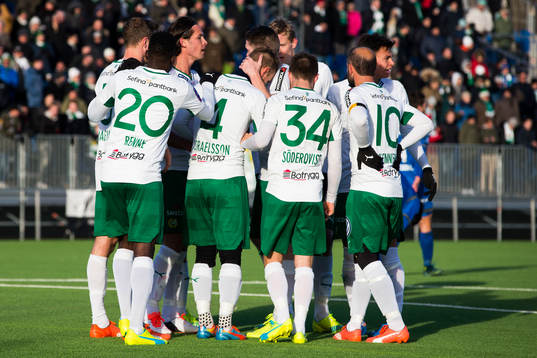 Hammarbys spelare jublar