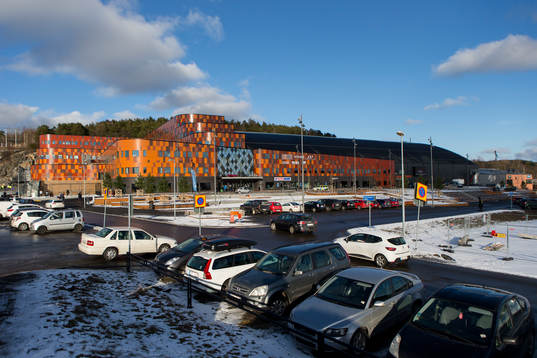 Prioritet Serneke Arena exteriört innan en träningsmatch