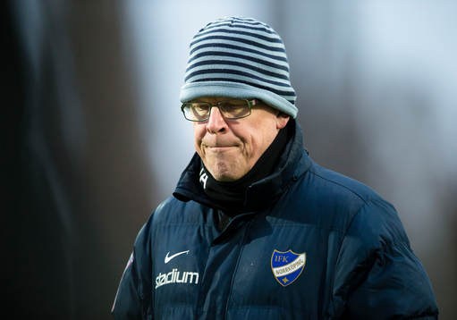 Norrköpings tränare Jan Andersson ser bekymrad ut