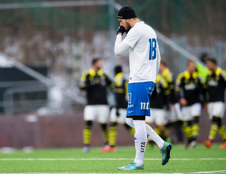 Norrköpings Emir Kujovic ser deppig ut