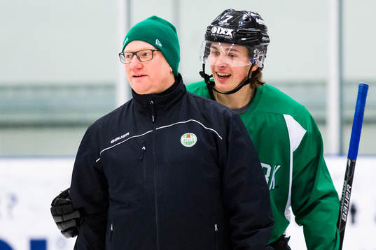 Assisterande coach Magnus Bogren och Mathias From