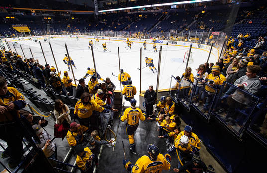 Nashvilles Viktor Arvidsson, Filip Forsberg och Calle
