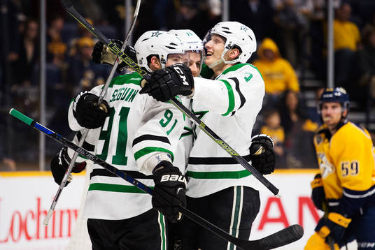 Dallas Tyler Seguin, Mattias Janmark och John Klingberg