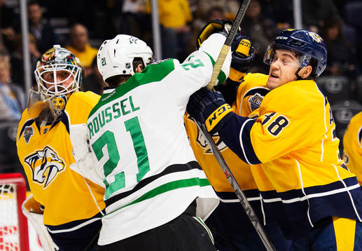 Dallas Antoine Roussel i bråk med Nashvilles Viktor