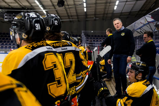 Panterns tränare Stephan Lundh i båset