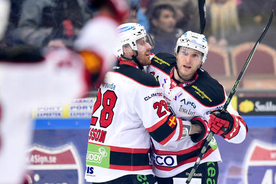 Malmö Redhawks Frederik Storm jublar