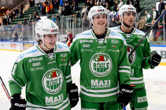 Rögles Alexander Lunsjö och Mathias From jublar