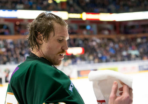 Färjestads målvakt Justin Pogge