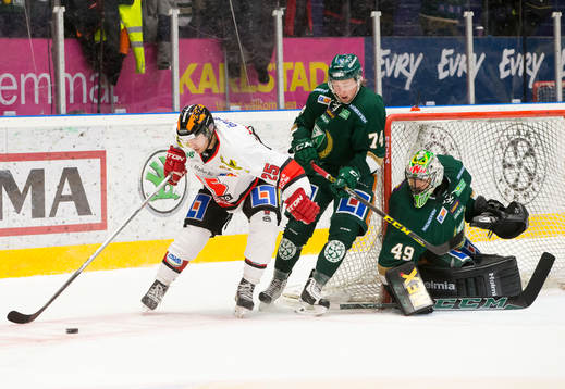 Örebros Martin Johansson och Färjestads Rasmus Asplund