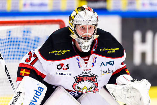 Malmö Redhawks målvakt Jonas Gunnarsson